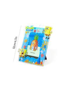 SpongeBob SquarePants | SHEIN Soporte de Marco de Fotos Bob Esponja Calzoncillos Cuadrados Pegatina de Nevera, Marco de Fotos de Acrílico, Adecuado para Exhibición de Fotos, Con Pegatina de Nevera, Regalos, Ideas de Regalos - Multicolor - Ver 3