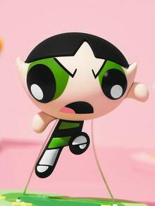 THE POWERPUFF GIRLS X SHEIN 1 個 Magic Q 風格公仔，桌面裝飾，禮物 - 彩色 - 查看 2