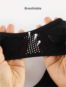 Bralution Women's Minimalist Solid Color Square Neck Sports Bra - Black - View 4
