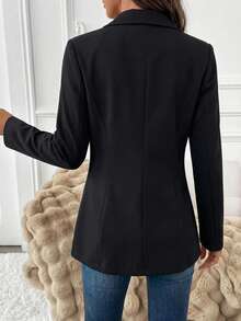 Editum Women's Casual Versatile Commuter Blazer Autumn Outfit For Women - Black - View 3
