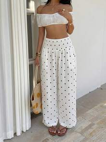 Stylish Plaid Pants For Women - 白色的 - 查看 5