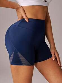 Easithlete Easithlete Women's High Waist Seamless Athletic Shorts - Blue - View 4