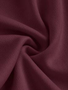 SHEIN ICON Women's Multi-Layer Ruffle Trim Low Rise Y2K Mini Black Skirt - Maroon - View 4