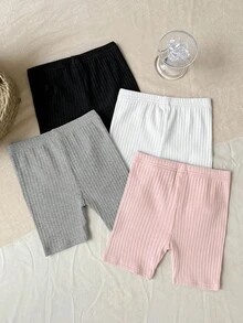 SHEIN 少女休閒短款緊身褲/單車褲多色套裝 - 彩色 - 查看 6