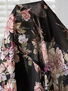Reflora Plus Size Elegant Commuter Floral Print Blouse - Multicolor - View 9