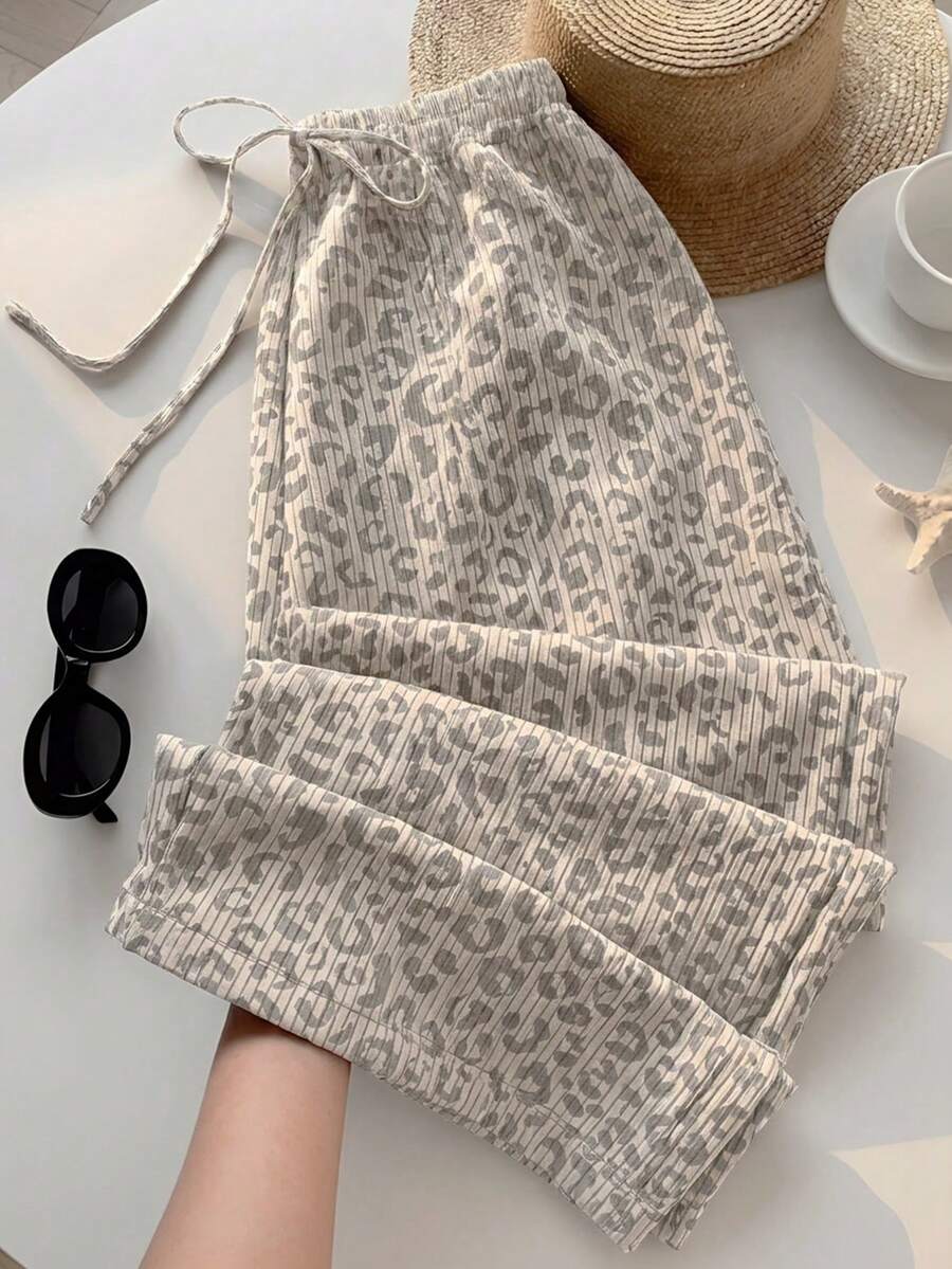 SHEIN EZwear 女款低腰休閒復古百搭棕色美拉德色長裙 - 彩色 - 查看 1