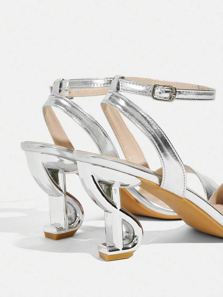 CUCCOO TILAWA Women Shoes Classic Simple, Fashionable Women's High-Heeled Sandals Strap Combination Big Shiny Rhinestone Heterosexual High-Heeled Sandals Dating Afternoon Tea Banquet Party Sexy Wear Summer Shoes