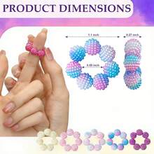 POKOJA LAND 1/3/5Pcs Colorful Textured Fidget Rings, Acupressure Finger Toy, Stress Relief Sensory Toy For Teens, Calming Anxiety Fidget Toy, Pocket-Sized Toy For School & Travel,Colors Are Random - Multicolor - View 5