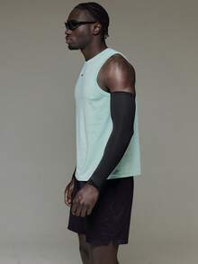 Musero Oversized Active Tshirt With Center Front Chest Print Spring Summer Essentials Gymwear Athletic Gym - Blue - View 4