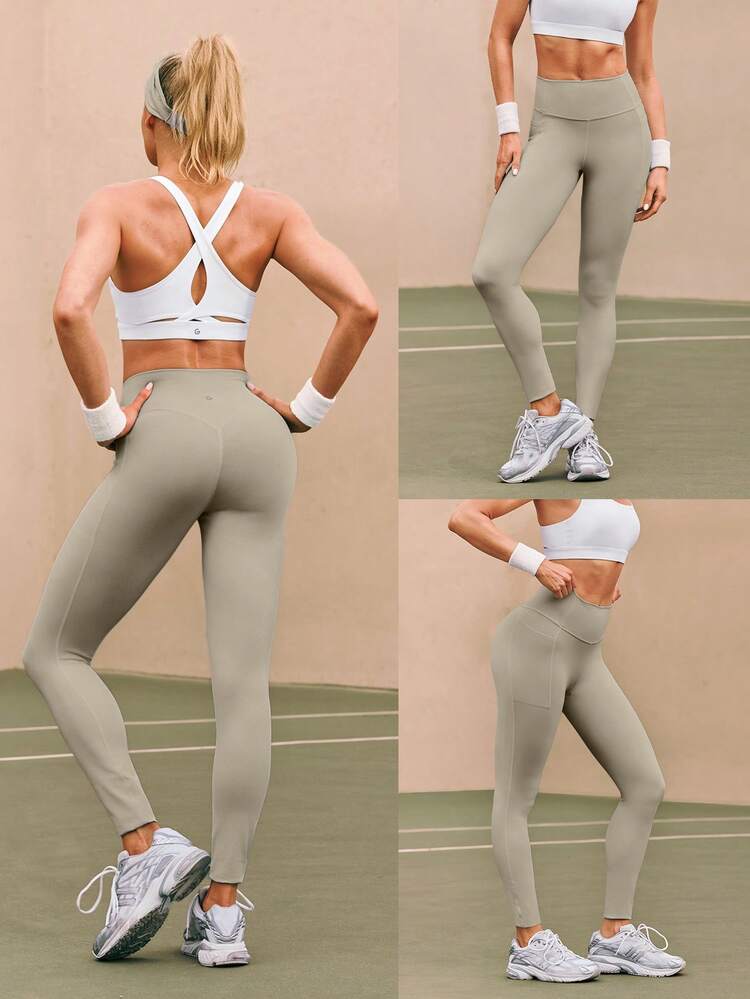 26" Powersculpt™ Prepare For Lift-Off Sweat-Wicking Quick-Dry Invisible Lifting Contouring Side Pockets Compression Leggings High Impact Training Workout Gym Running Active Wear