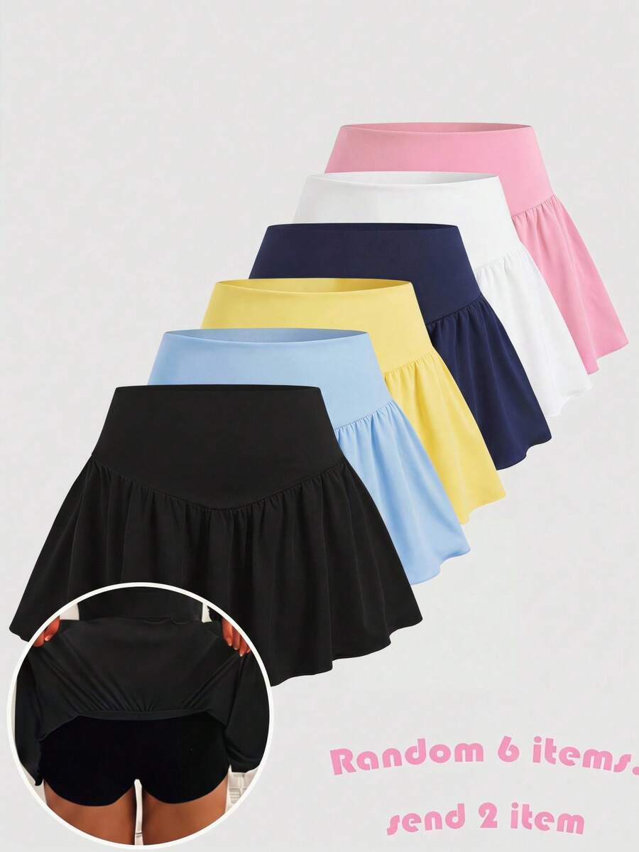 SHEIN 2 chiếc váy cho bé gái tuổi teen - Đen và trắng - Xem 1