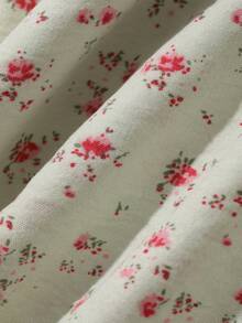 DAZY Süßes Ditsy Blumenmuster locker sitzendes Damen Nachthemd, Frühling/Sommer Pyjama - Grün - Übersicht 9