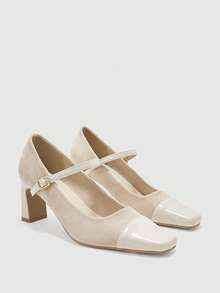 CUCCOO BIZCHIC 女款優雅通勤扣飾尖頭高跟鞋 春季鞋款 - 淺粉色 - 查看 7