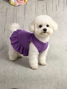 1/2Pcs Pet Dogs, Cats, Princess Dresses For Spring, Summer And Autumn, Teddy, Bichon Frise, Pomeranian And Other Small Dogs Are Suitable For Wearing Casual Gowns. Pet Dog And Cat Clothes. - Multicolor - View 5