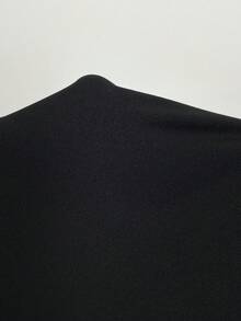 Firerie 女款素色優雅抓皺貼身中長洋裝 - 黑色 - 查看 7