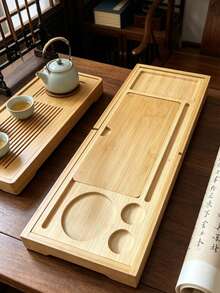 1 Extendable Bamboo Chest Tray, Compatible With Tablets, Books, Mobile Phones, Wine Racks, And Up To 11-Inch Tablets. - multicolor - View 6