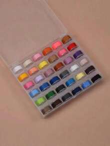 25/36Pcs Sewing Machine Bobbin Threads With Clear Storage Case, Assorted Colors Pre-Wound Sewing Thread Spools, Household Sewing Machine Bobbins Kit For DIY Sewing & Embroidery - multicolor - View 12