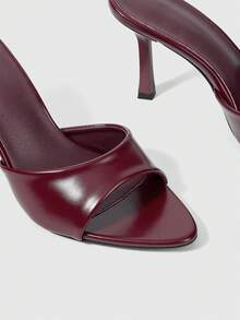 Sleekvia Sandal Wanita Hak Tinggi Model Baru Musim Panas dengan Tali Pengikat - Rose Red - View 7