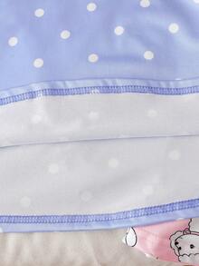 Setelan Baju Tidur Panjang dan Baju Santai Anak Perempuan Balita Sederhana Modis Warna Pink dan Abu-abu dengan Motif Domba Kartun Lucu, 2 Potong, Lengan Pendek dan Panjang - MultiWarna - View 8
