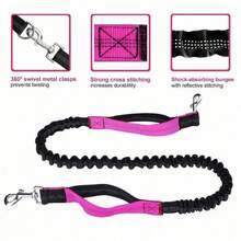 Adjustable Dog Leash And Waist Pack Combo - Hands-Free Pet Harness With Safety Strap, Portable Dog Walking Chest Strap Suitable For Small To Medium Dogs - Multicolor - View 7