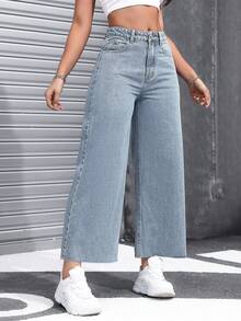 Straight-Leg Jeans With Pockets And Zipper, Versatile Fashion For Women - Light Wash - View 5