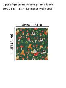 2 piezas Alfombrilla absorbente lavable y reutilizable con diseño de setas verdes para jaula de mascotas de cobayas, conejos, hámsteres y otros animales pequeños - Multicolor - Ver 3