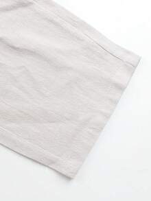 Genlund Quần dài nam casual màu trơn dây rút, đi chơi ngày lễ - Xám - Xem 5
