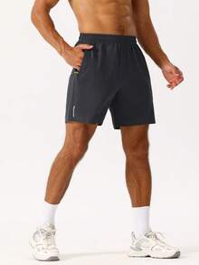 Gym Rark Men's Striped Zipper Pocket Casual Sports Shorts 2pcs/Set, Gym, Holiday - Multicolor - View 4