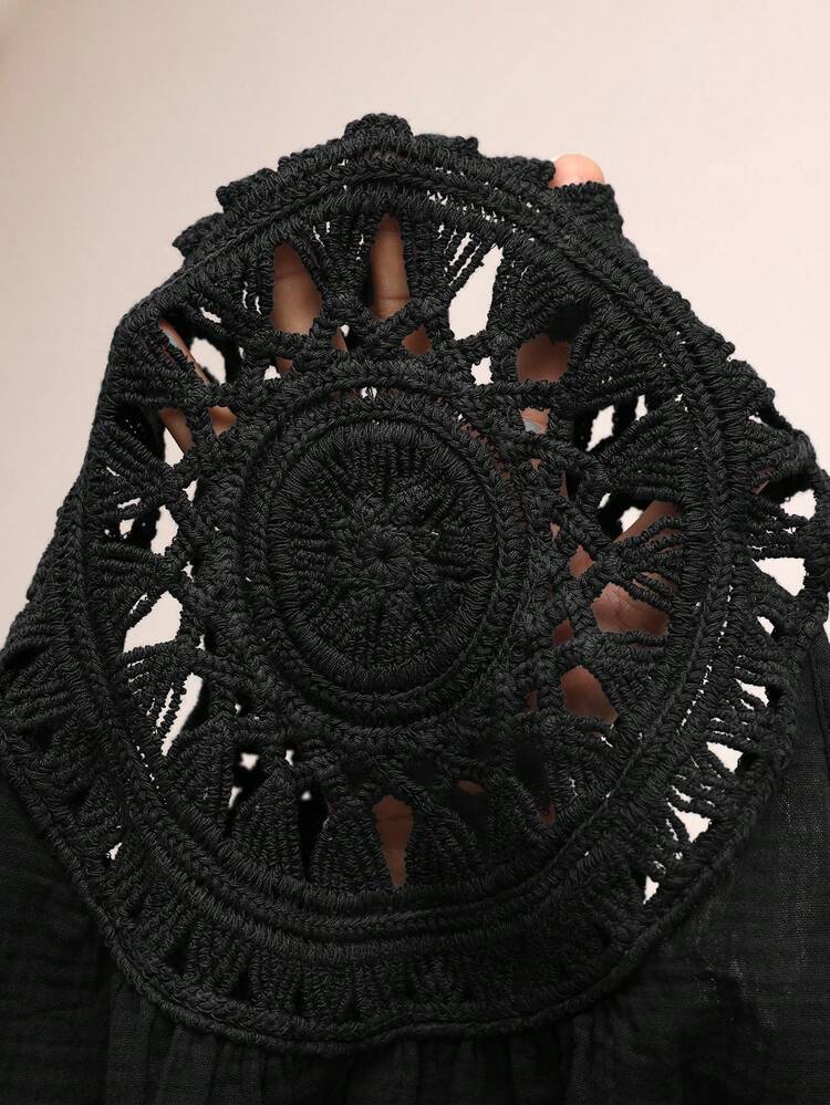 Plus Size Women's Lace Patchwork High-Low Tank Top