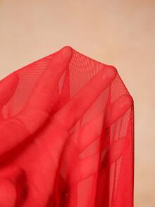 SHEIN 性感4件套：甜美、熱情、感官、經典、成熟、奢華、異國風情 - 金色鍊條吊帶上衣 + T字褲 + 高衩裙 + 金色亮片腰帶 - 紅色 - 查看 9
