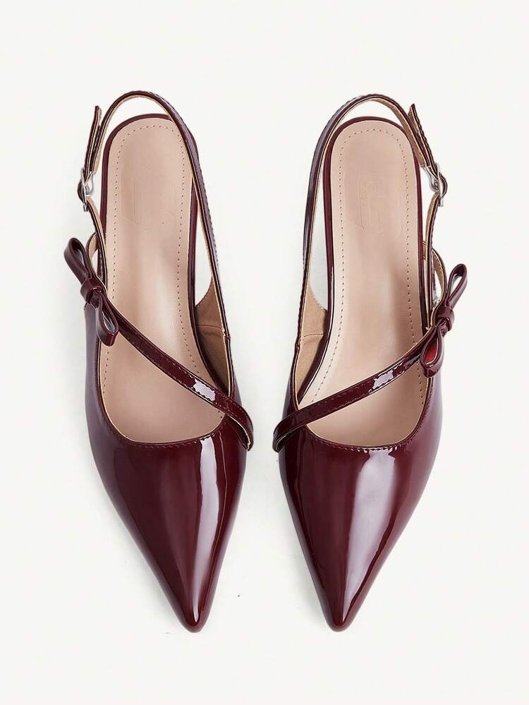 CUCCOO CHICEST Women Shoes Classic Simple Fashion High Heels Pointed Thin Heels Empty Shoes, Bow Decorative Cat And Women's Shoes, Workplace Light Party Elegant Temperament High Heels