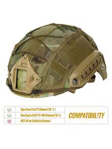 1 Pc Outdoor Military Helmet Cover, Tactical Helmet Fabric, Cycling Helmet Cover, Camouflage Mesh Helmet Cloth, Tactical Quick-Dry Fabric - multicolor - View 13