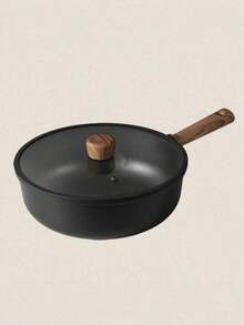 1 Set High-Quality Black Nonstick Cookware Set, Includes Nonstick Pan, Frying Pan, Soup Pot And Flat Pan, Suitable For Induction Cooktop, Compatible With All Stoves. This Nonstick Frying Pan Can Be Used For Pancakes, Fried Eggs, Steak, Etc. Titanium Alloy Material, Lightweight And Portable, Ideal Choice For Induction Cooktop. - View 11