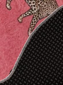 1 pieza Alfombra decorativa de terciopelo, alfombra de terciopelo rosa leopardo absorbente y antideslizante, alfombra pequeña, alfombra de entrada, alfombra de dormitorio, alfombra de mesita de noche, alfombra de habitación infantil, alfombra de baño, alfombra decorativa - Rosa - Ver 5