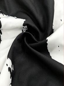 Maweii 大码V领时尚印花短袖收腰宽松裤两件套 - 彩色 - 查看 6