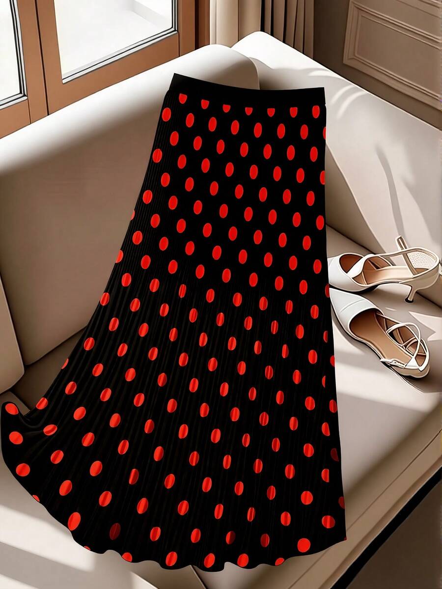 GlowEve CURVE Plus Size Women's Polka Dot Casual Versatile Daily Outing ...