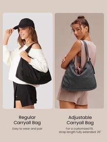 GLOWMODE 17L Unadjustable Textured Water-Resistant Shoulder BagFall Winter - Plaid - View 2