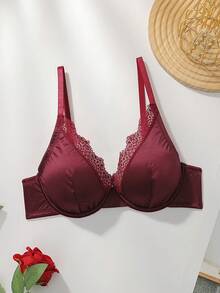 Divavoom 1 pieza Sujetador con aros de encaje y parches para mujer - Burdeos - Ver 6