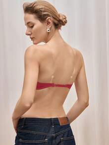 Bralution 1/2 Tasse Front-Verschluss Bandeau-BH, apricotfarben, Hochzeit - Heißes Pink - Übersicht 7