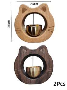 Cirelle 1Pc/2Pcs Brass Dopamine Wind Bell Creative Bedroom Hanging Piece Doorbell Meditation Summer Japanese-Style Hanging Decoration Door Decoration Bell - multicolor - View 12