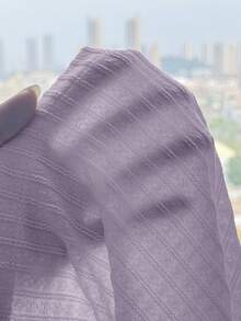Teen Girl Summer Casual Vacation Daily Commute Minimalist Solid Color Textured Fabric Sweetheart Neckline Ruched Bust Fitted Top - Purple - View 9