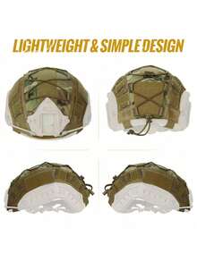 1 Pc Outdoor Military Helmet Cover, Tactical Helmet Fabric, Cycling Helmet Cover, Camouflage Mesh Helmet Cloth, Tactical Quick-Dry Fabric - multicolor - View 3