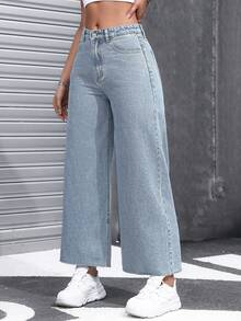 Straight-Leg Jeans With Pockets And Zipper, Versatile Fashion For Women - Light Wash - View 3