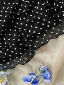 SHEIN 少女休闲碎花网纱露背度假连衣裙 - 彩色 - 查看 5