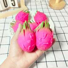 MINKOJA 1/2/4PCS Dragon Fruit Squishy, Realistic Fidget Stress Relief Squeeze For Adults, Party Favors, Birthday Gifts & Classroom Decor - Multicolor - View 4