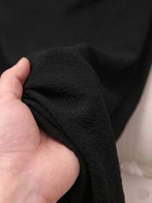CosyJoli 大尺碼女款春夏商務休閒女裝海灘套裝 情人節風格時尚通勤優雅紫色蓮藕粉寬腿褲 口袋長褲 海灘度假套裝 薰衣草色大學生穿搭 情人節服飾 郵輪套裝 女款夏季寬鬆長褲 - 黑色 - 查看 4