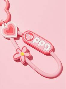 THE POWERPUFF GIRLS X SHEIN Cartoon Keychain, Bag Hook. - Black - View 4