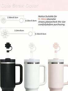 3 Pcs Accessories For Cup 20-40oz,2 Straw Covers,1 Boot Included, SIlicone Straw Cover Caps Topper,Reusable Straws Caps,(Tumbler Not Include) - Multicolor - View 2