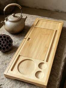 1 Extendable Bamboo Chest Tray, Compatible With Tablets, Books, Mobile Phones, Wine Racks, And Up To 11-Inch Tablets. - multicolor - View 2