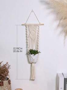 Hanging Flower Pot Rack, Bohemian Style Wall Mounted Flower Pot Basket, Rope Plant Stand, Suitable For Home, Garden, Balcony, Room Decor - Multicolor - View 4